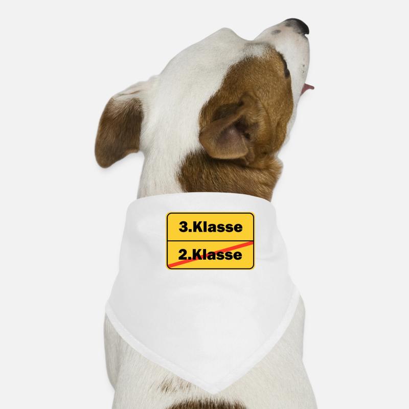 3.Klasse Schulkind Schule Grundschule - Hunde-Bandana - Weiß
