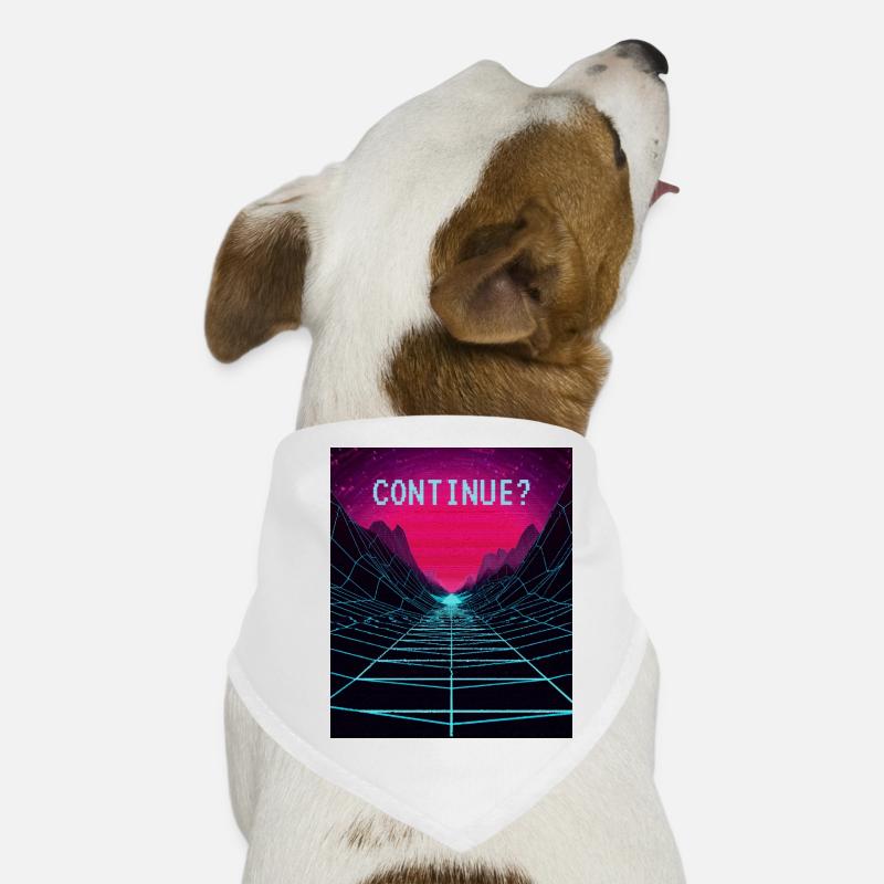 Esthétique Vaporwave Synthwave Retro 80s Bandana pour chien