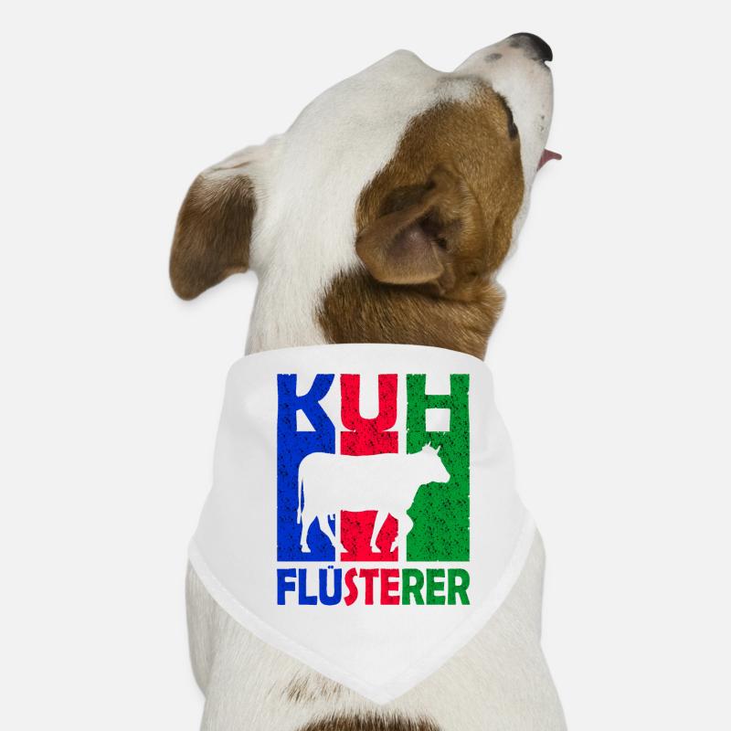 Kuh Flüsterer Retro Geschenk Hunde-Bandana