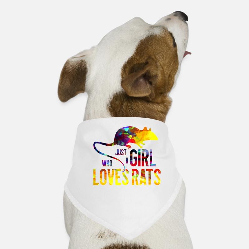 Rats - Dog Bandana - white