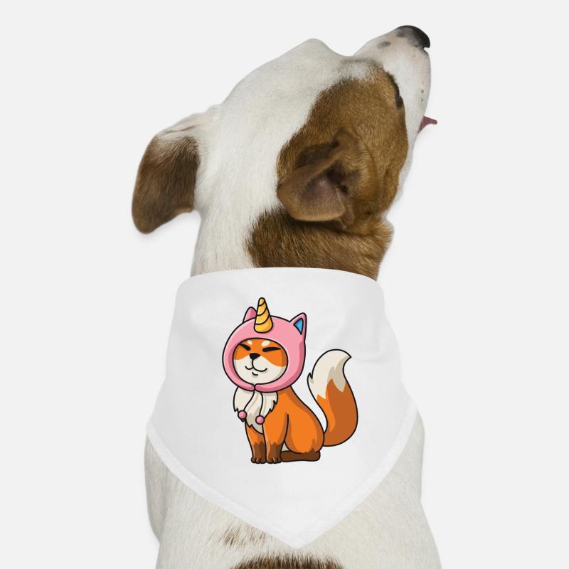 Fuchs Kawaii Einhorn Mütze Einhorn Regenbogen Hunde-Bandana