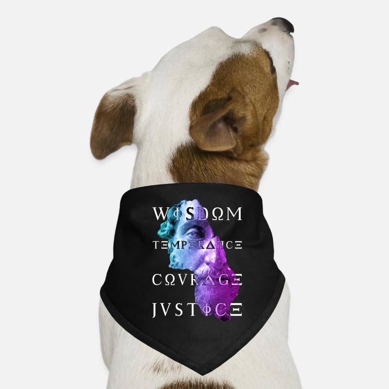 Marcus Vertus du stoïcisme Sagesse Courage Justice Bandana pour chien