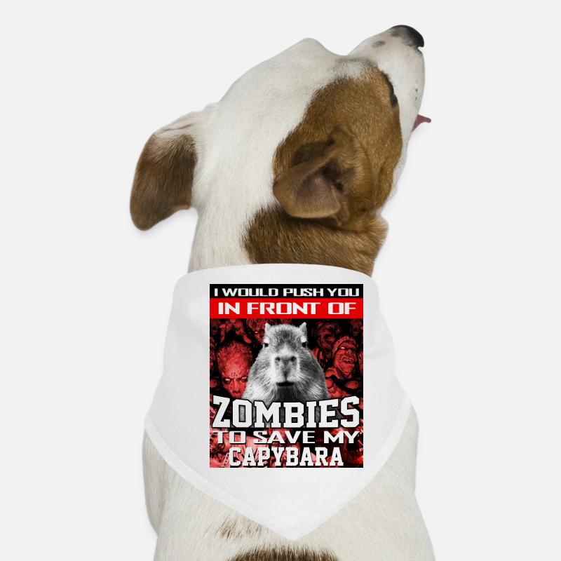Devant des zombies pour sauver ma capybara Bandana pour chien