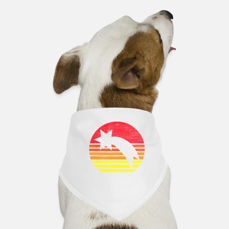 Retro Sternschnuppe Silhouette Geschenk Hunde-Bandana