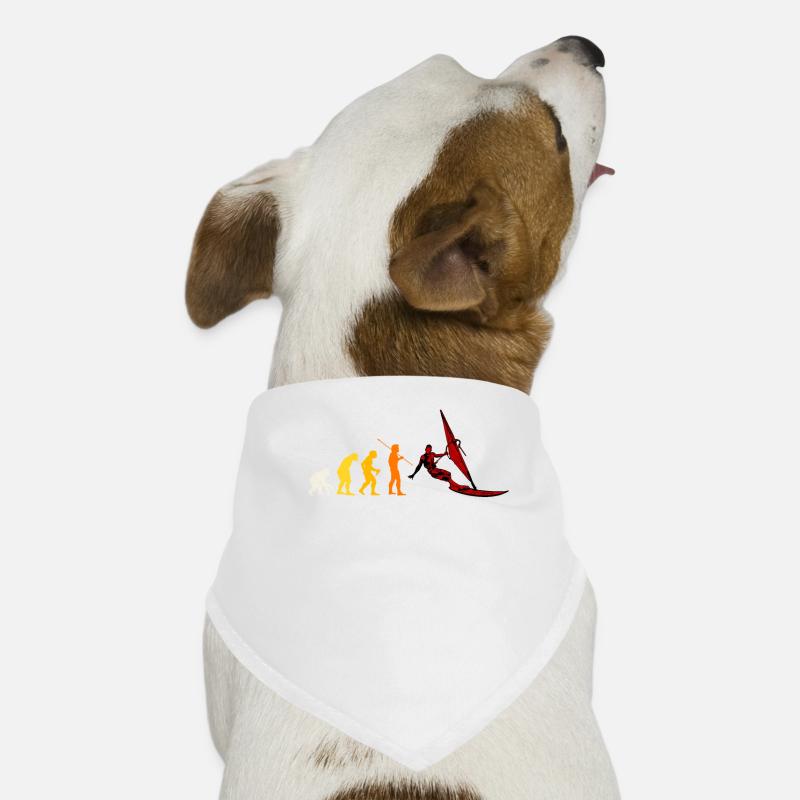 Windsurfen Evolution Geschenk - Hunde-Bandana - Weiß