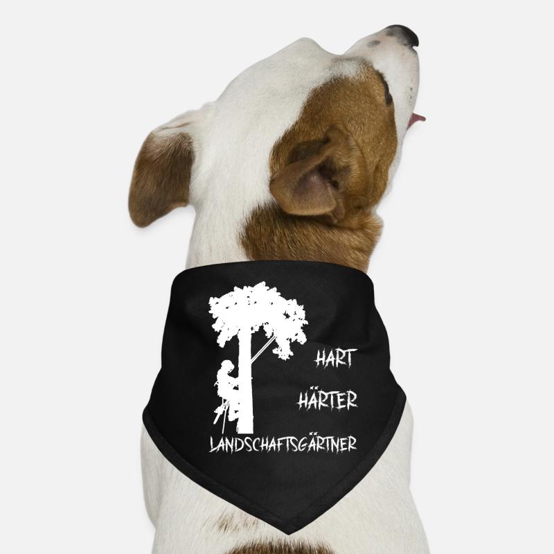 Landschaftsgärtner hart härter lustiger Spruch Hunde-Bandana