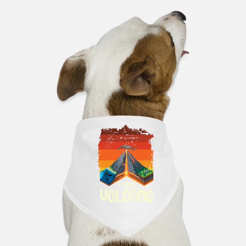 Vulkan - Hunde-Bandana - Weiß