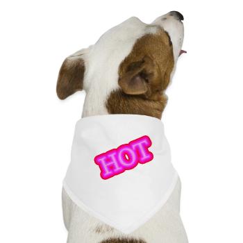 Hot rosa - Hunde-Bandana - Weiß - Vorne