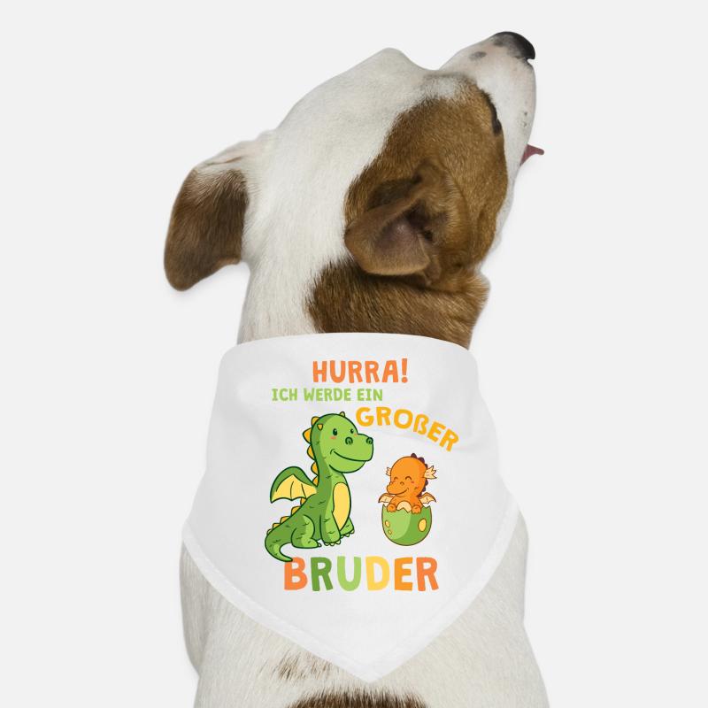 Hurra Ich Werde Ein Großer Bruder Dinosaurier Dino Hunde-Bandana
