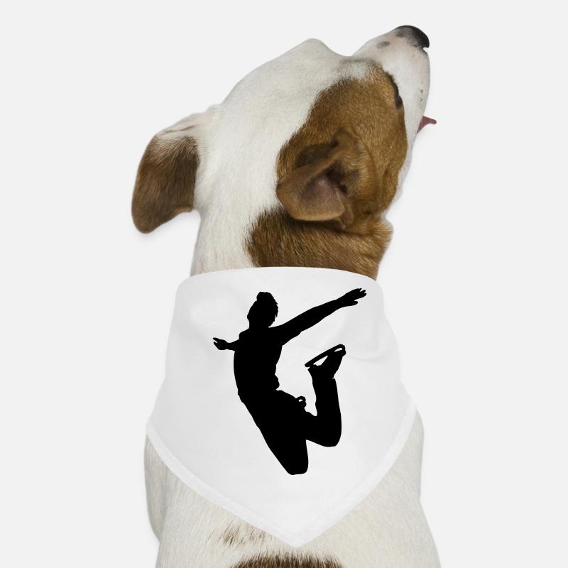 Jumping figure skater shadow image Dog Bandana