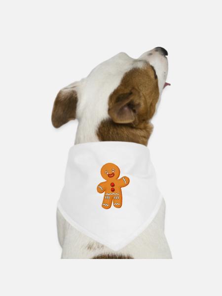 Frohe Weihnachten - Hunde-Bandana - Weiß