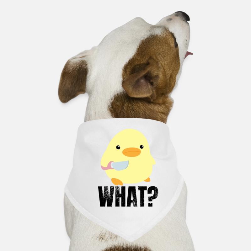 Canard mignon avec couteau meme poussin poulet oie quoi Bandana pour chien