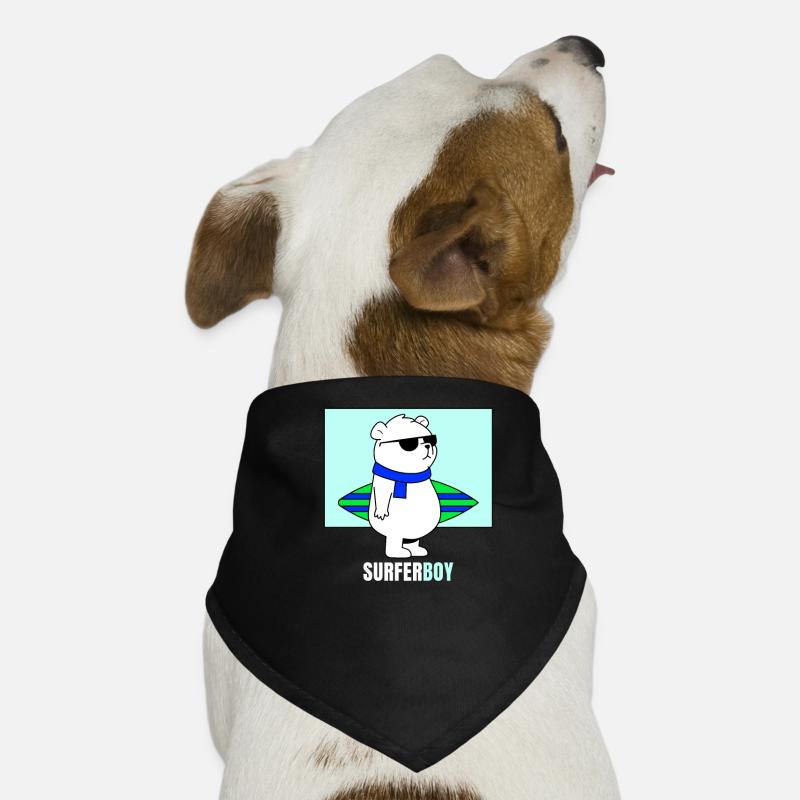 Surfer Boy Icebear Bear Surf Surf Vague Mer Bandana pour chien