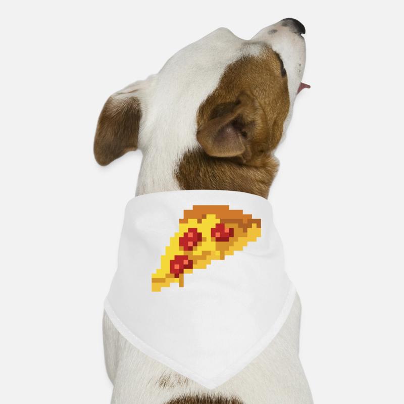 Déguisement rétro 8 bits de Pizza Pixel 80 Bandana pour chien