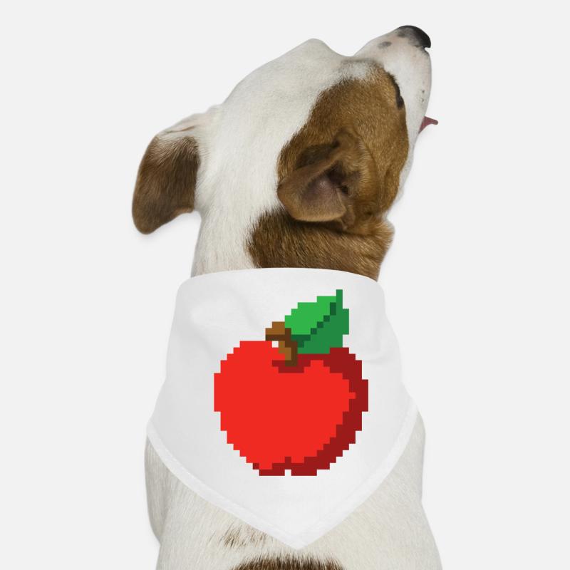 Pixel apple 80's retro 8-bit costume Dog Bandana
