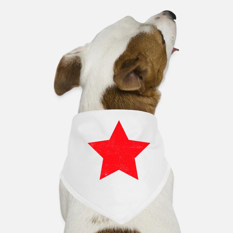 Rød stjerne årgang Bandana til din hund