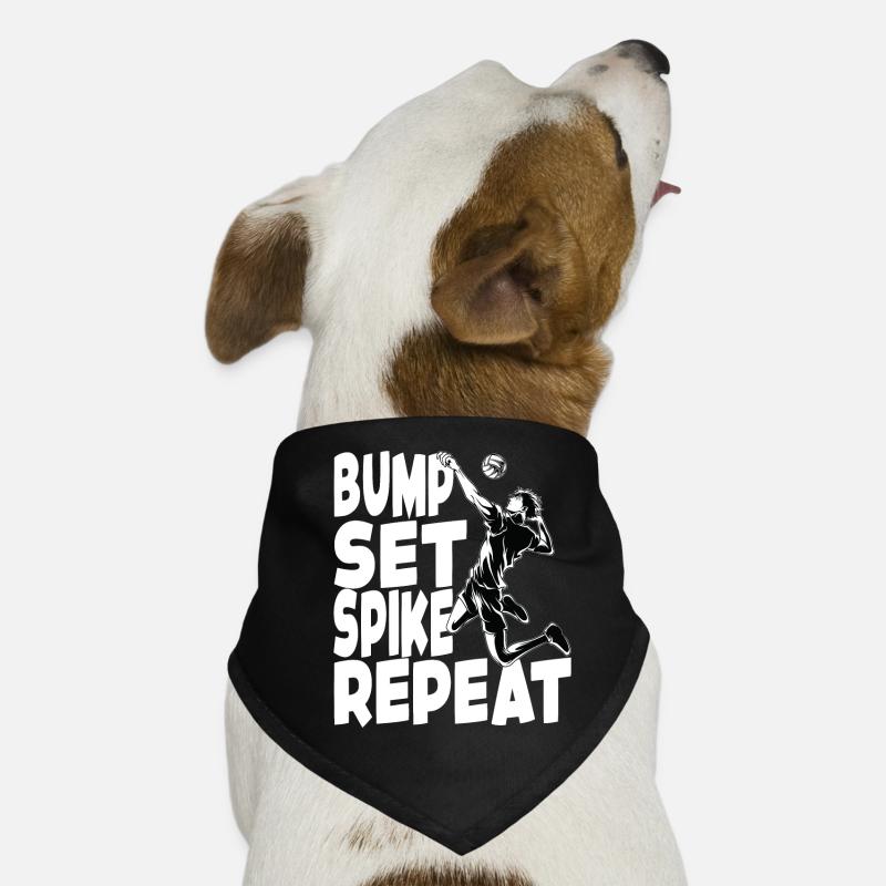 Bump Set Spike Repeat Volleyball Volleyball de plage Bandana pour chien