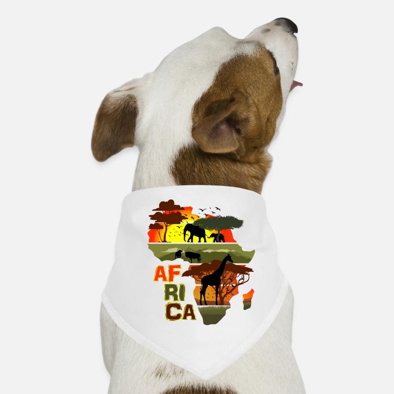 Afrique animale Coucher de soleil Bandana pour chien