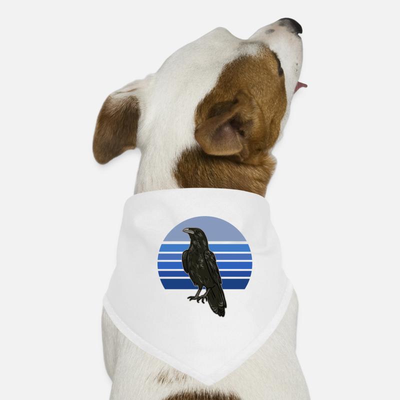 Crow Blue Retro Hunde-Bandana