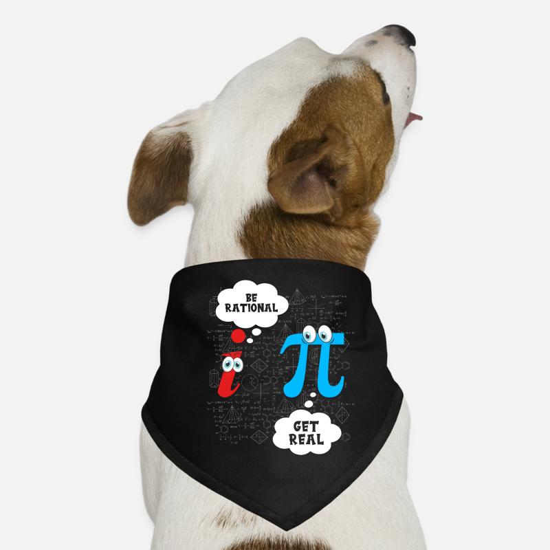 Funny Be Rational Get Real Math Pun Statistiques Bandana pour chien