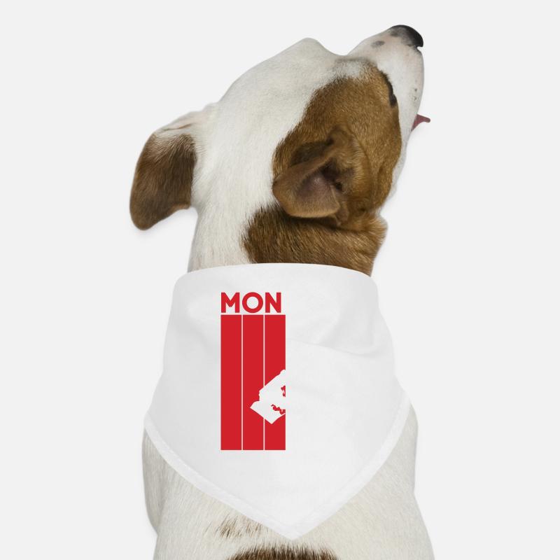 monaco Frontière nationale et pavillon Bandana pour chien