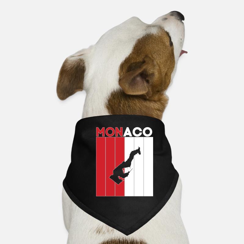 monaco Frontière nationale et pavillon Bandana pour chien