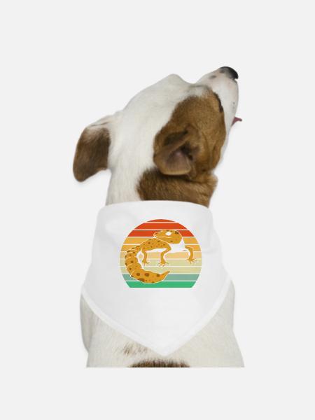 Léopard gecko - Bandana pour chien - blanc - Devant