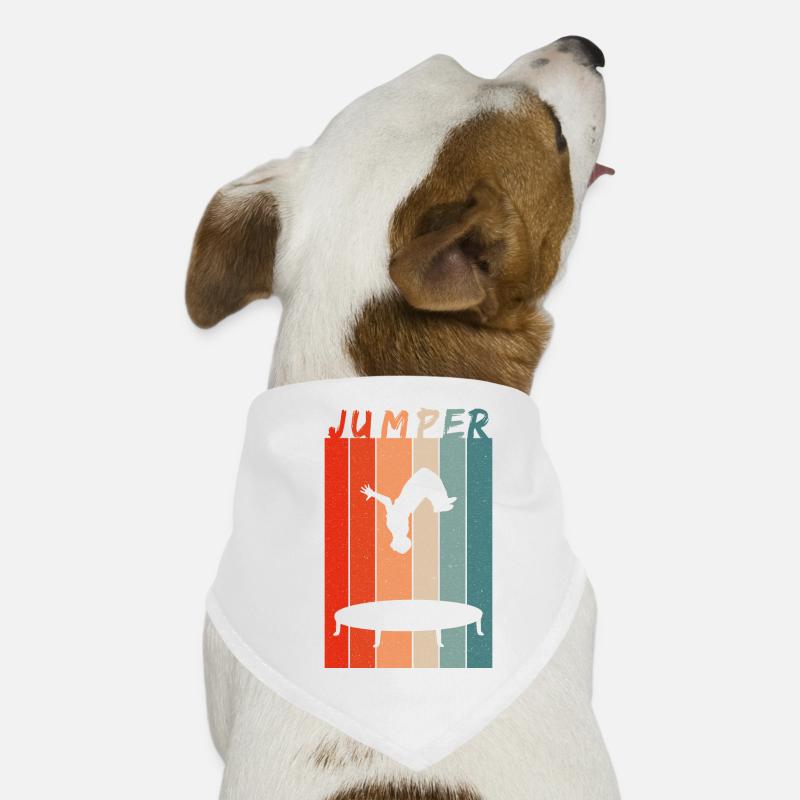 Jumper Trampoline Gymnastics Retro Dog Bandana