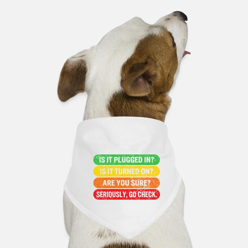 Funny Sysadmin Shirt, Tech Support Checklist Dog Bandana