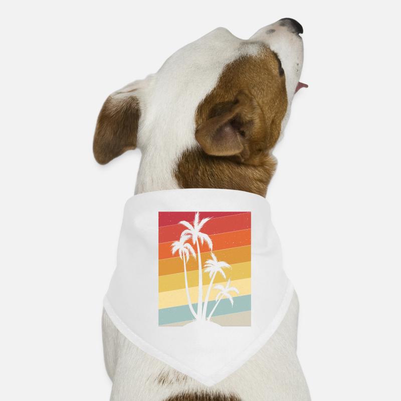 Palm trees Summer Retro Vintage Dog Bandana