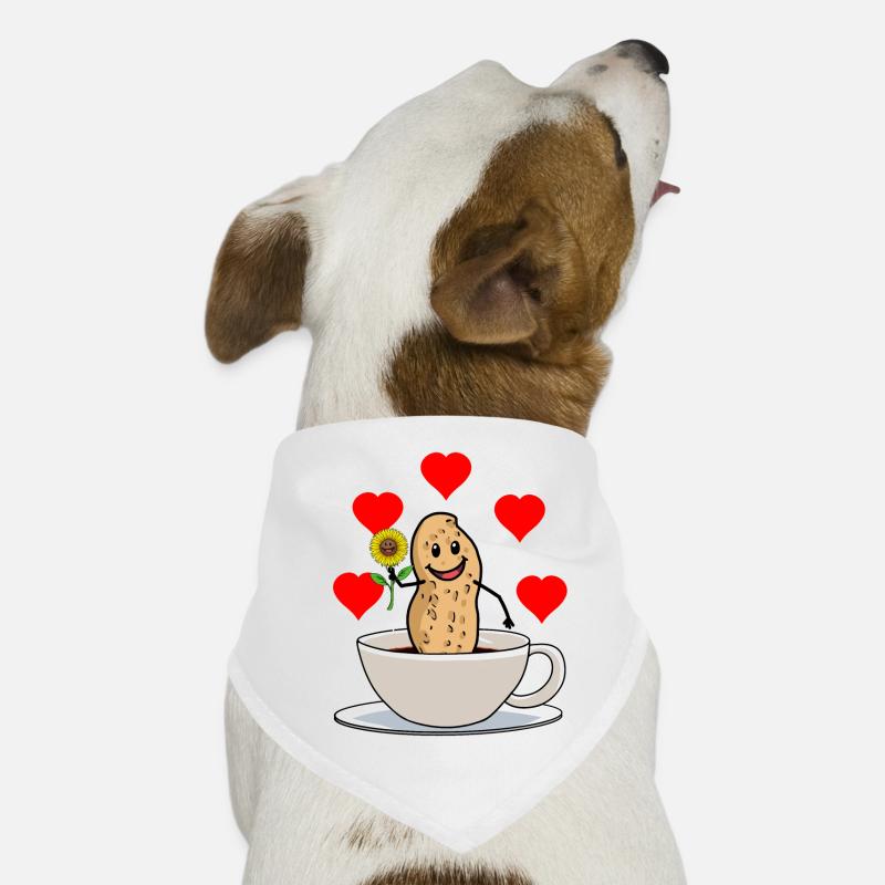 Good morning peanut coffee cup flower breakfast Dog Bandana