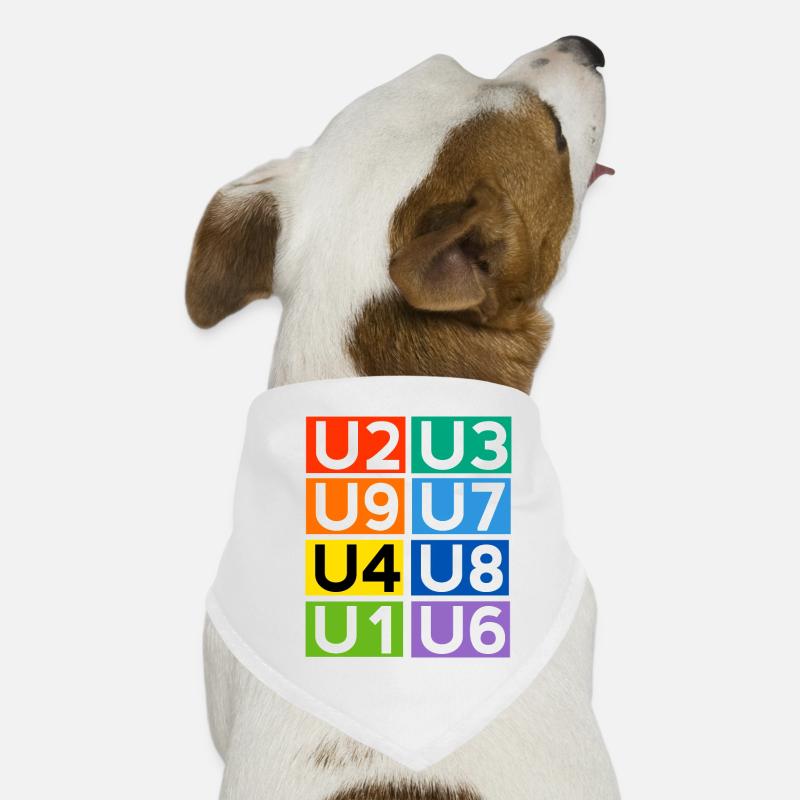 Berliner U-Bahn - Hunde-Bandana - Weiß