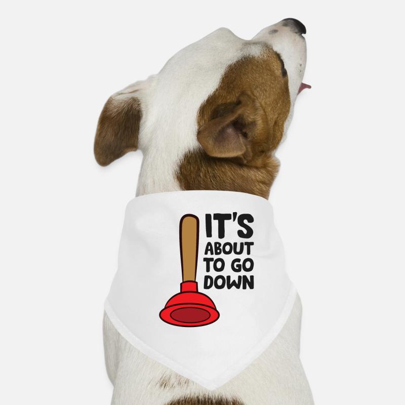 Funny Plumber Lover It's About To Go Down Dog Bandana