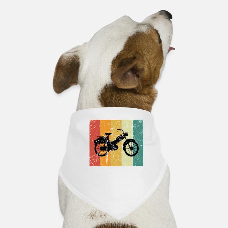Mobylette Mobylette Mobylette Mobylette Mokick - Bandana pour chien - blanc