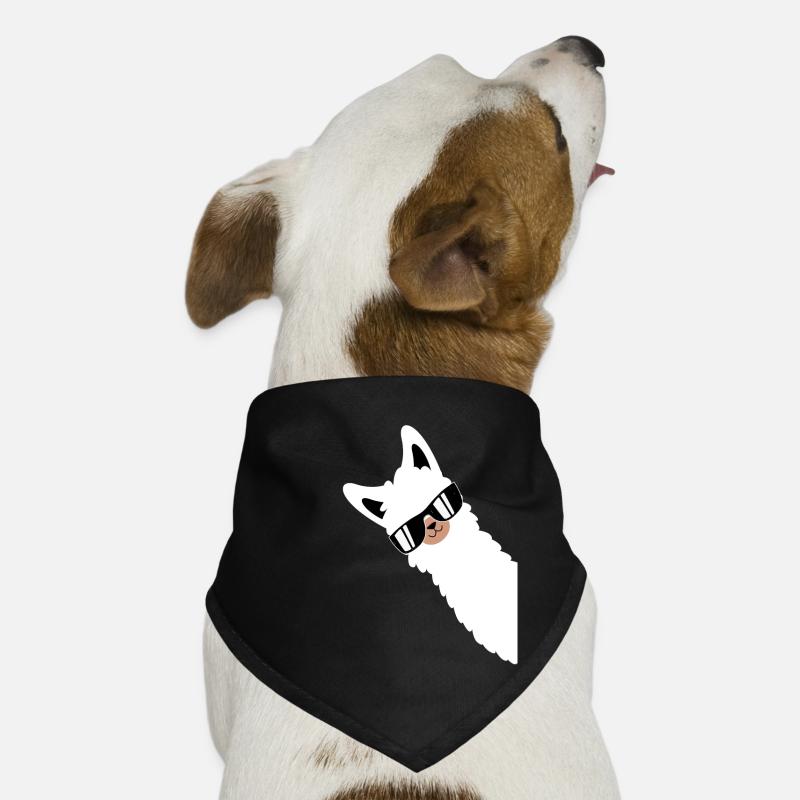 Lama Llama Alpaga avec lunettes de soleil Bandana pour chien