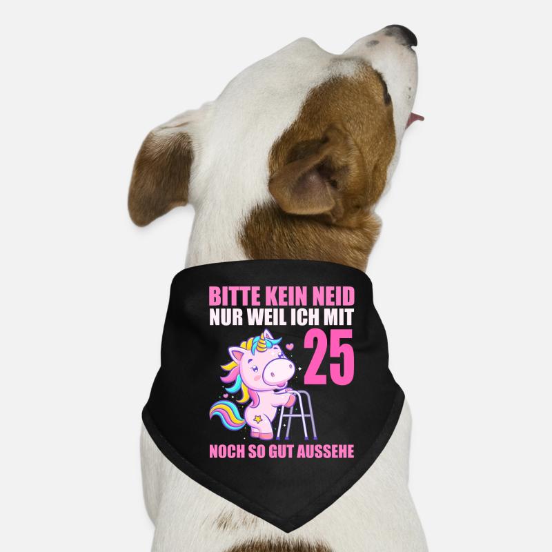 Bitte kein Neid 25 Jahre Einhorn 25. Geburtstag Hunde-Bandana
