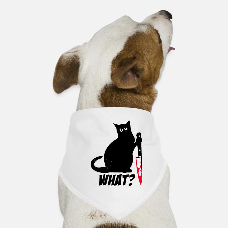 What ? Cat, Killer Cat - chat meurtrier Bandana pour chien