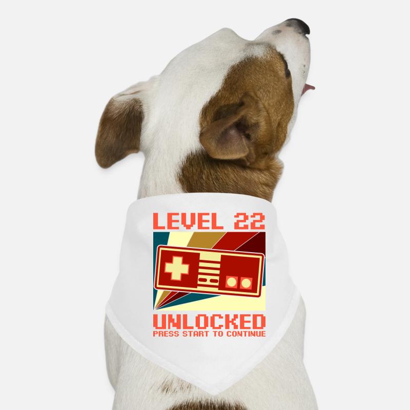 LEVEL 22 UNLOCKED 22 Anniversaire Gamer Controller Bandana pour chien