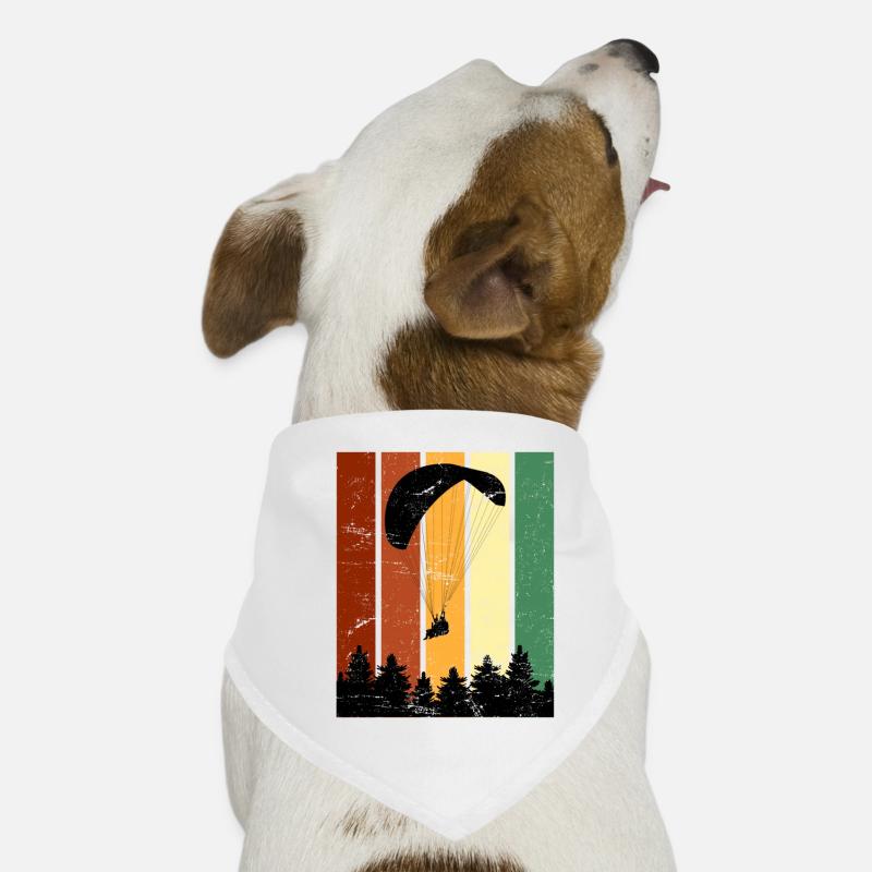 Gleitschirmflieger Gleitschirm Pilot Paraglider - Hunde-Bandana - Weiß