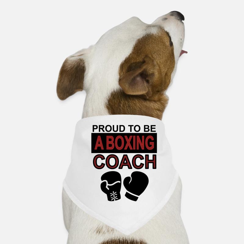 stolzer Boxtrainer Boxhandschuhe k.o Boxer Faust Hunde-Bandana