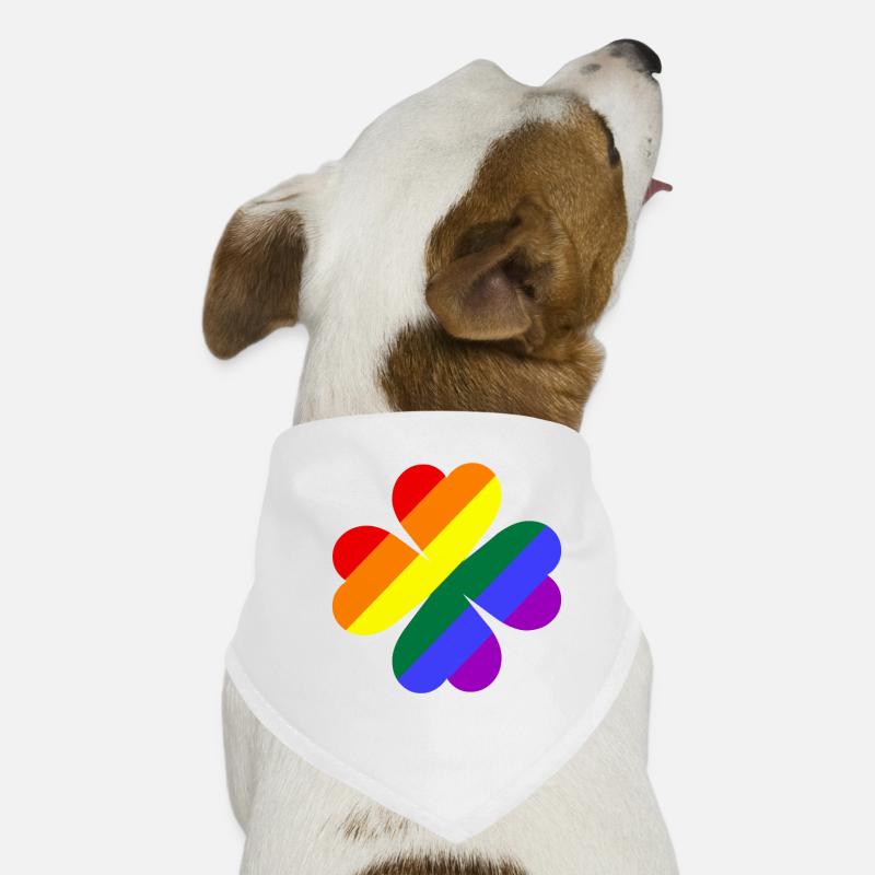 Trèfle couleurs arc-en-ciel LGBTQ Bandana pour chien