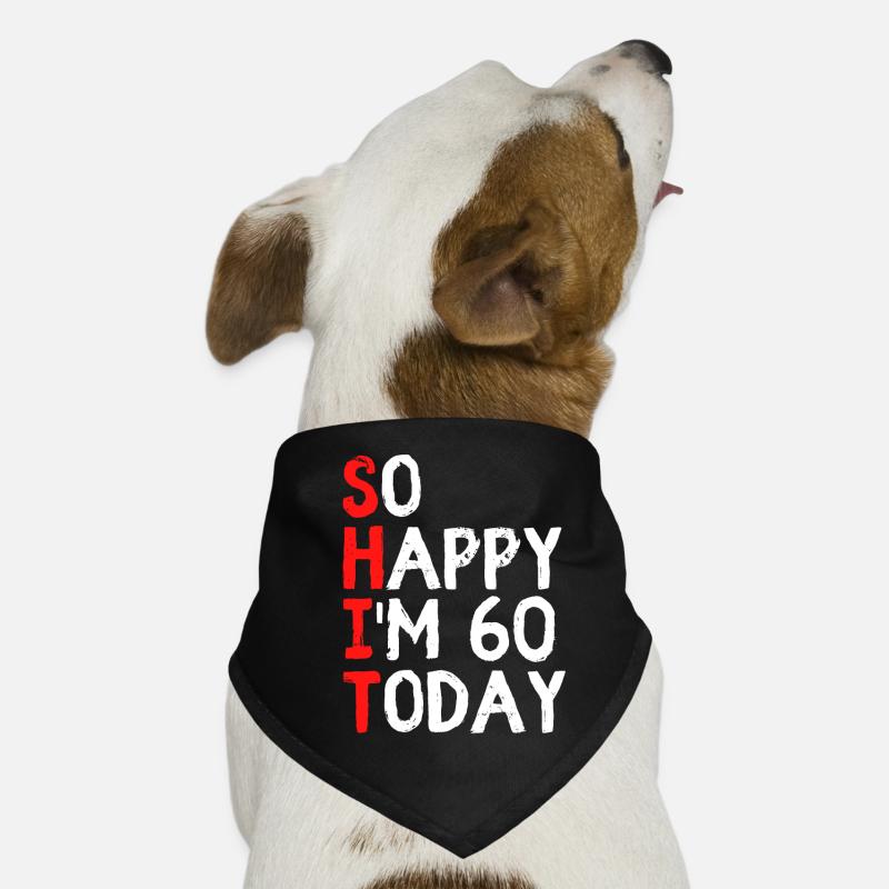 60 ans 60e anniversaire cadeau drôle Bandana pour chien