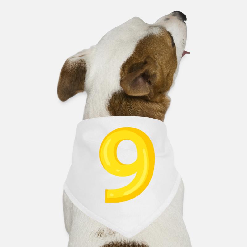 9 gelb - Hunde-Bandana - Weiß