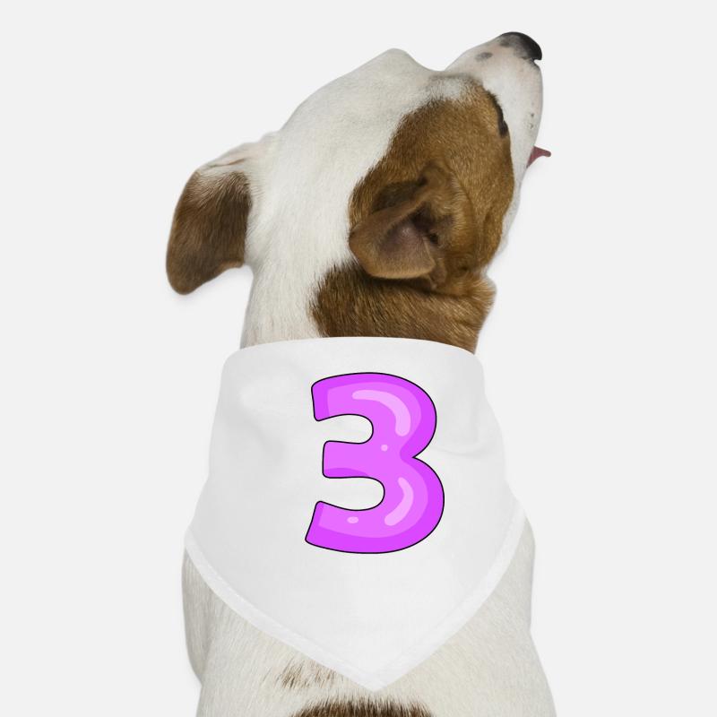 3 violet Bandana pour chien
