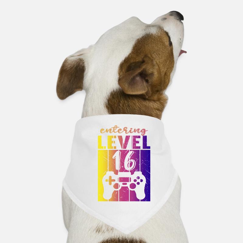Level 16 Gaming Controller 16th Birthday Dog Bandana