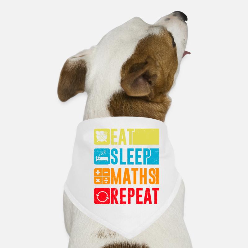 Eat Sleep Maths Repeat Mathe Mathematik Studium Hunde-Bandana