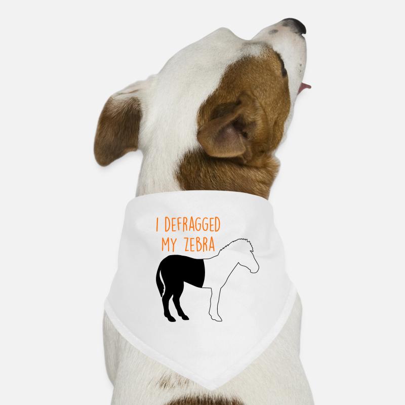 Defragmentiertes Zebra Informatiker Witz Coder Hunde-Bandana