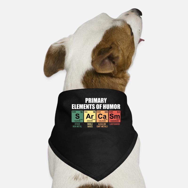 Primary Elements of humor symboles elements Bandana pour chien