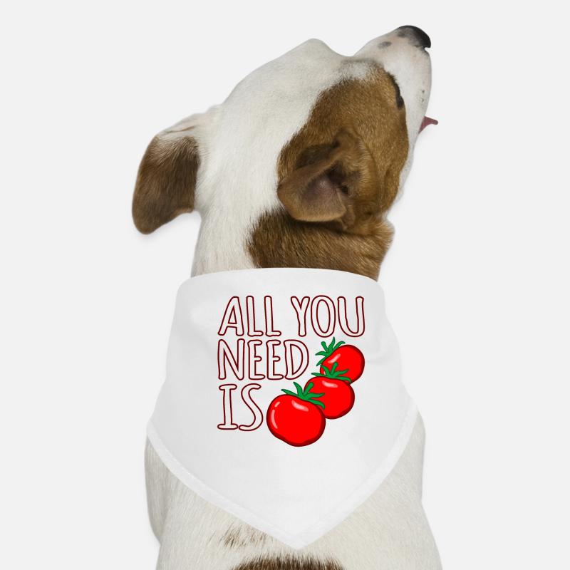 Tomate - Hunde-Bandana - Weiß