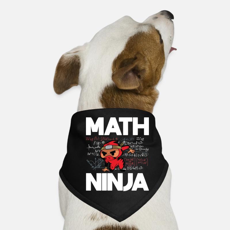 Drôle de ninja de mathématiques pour un étudiant professeur de mathématiques Bandana pour chien
